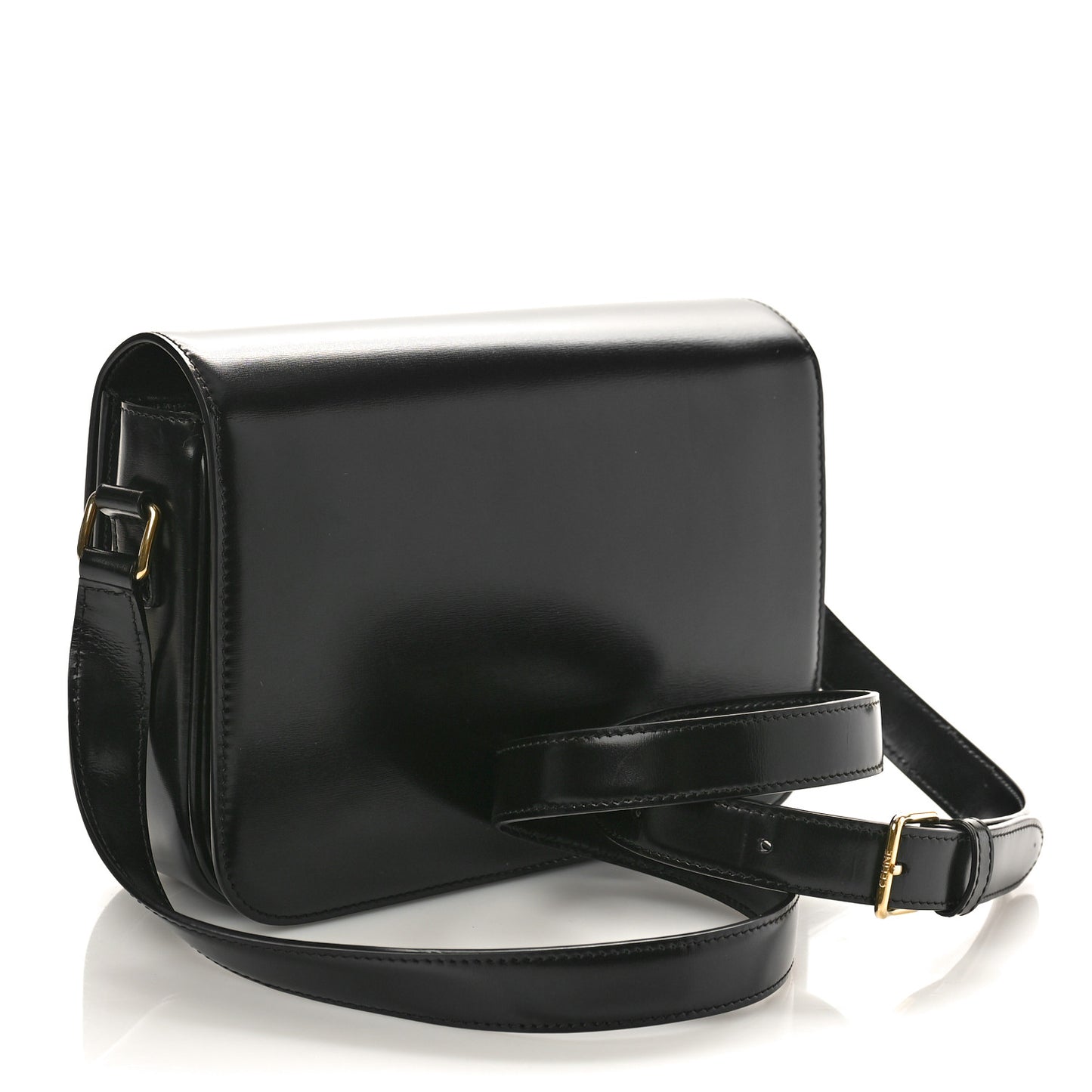 Shiny Calfskin Medium Triomphe Black