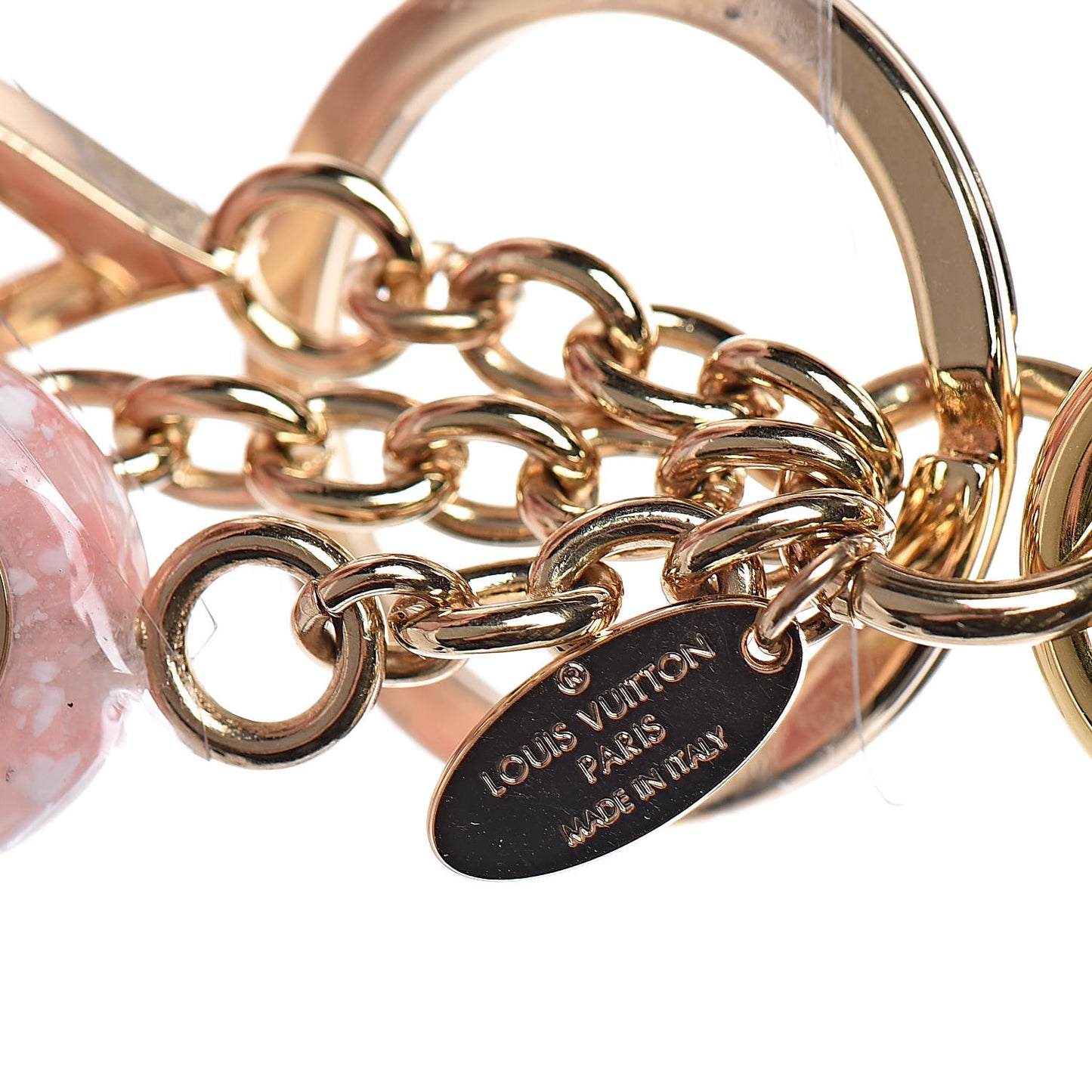 Colorline Bag Charm Key Holder Pink Glitter