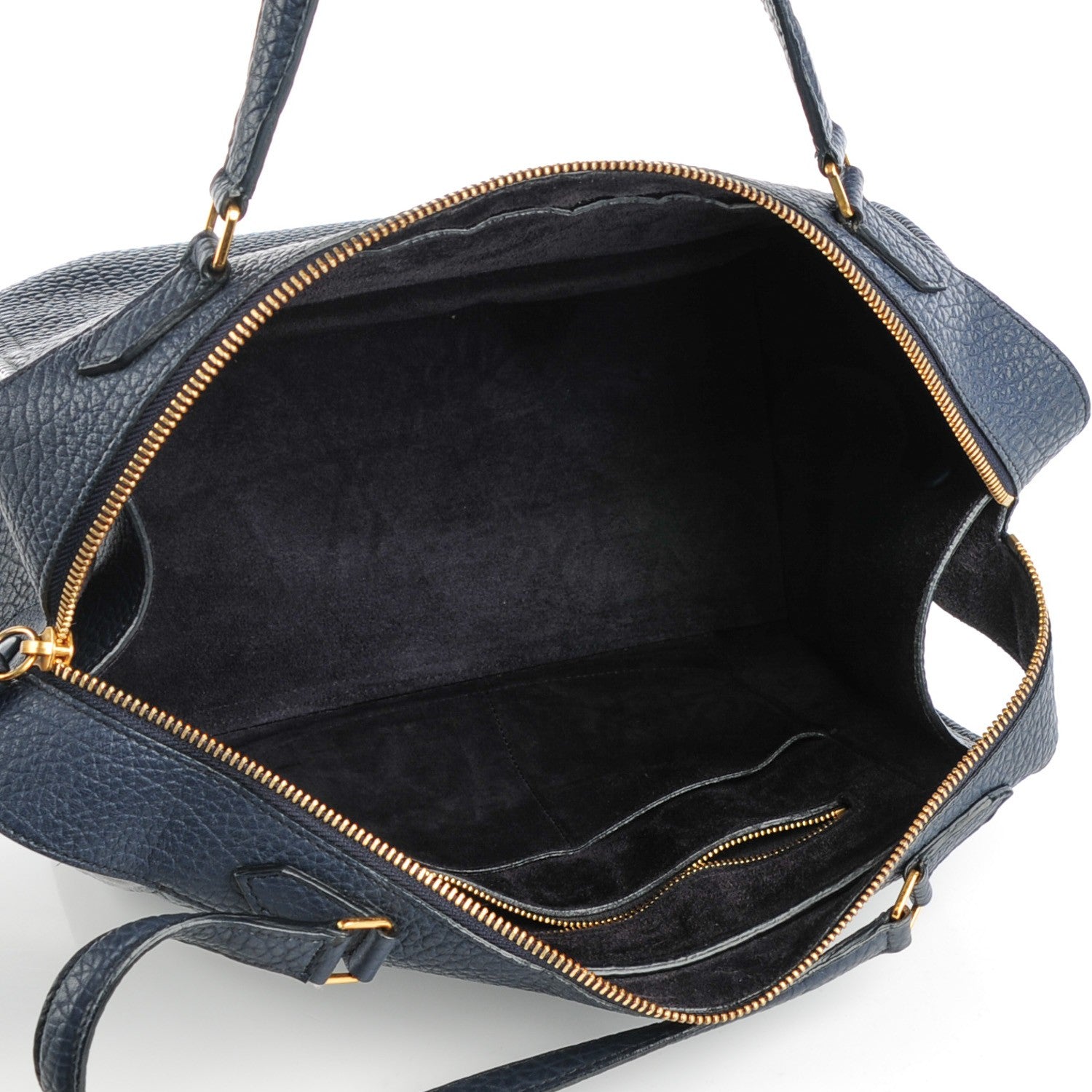 Celine Bullhide Calfskin Small Ring Bag Navy Blue 6 of 9