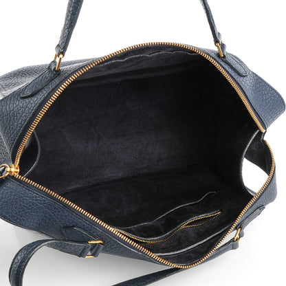 Celine Bullhide Calfskin Small Ring Bag Navy Blue 6 of 9