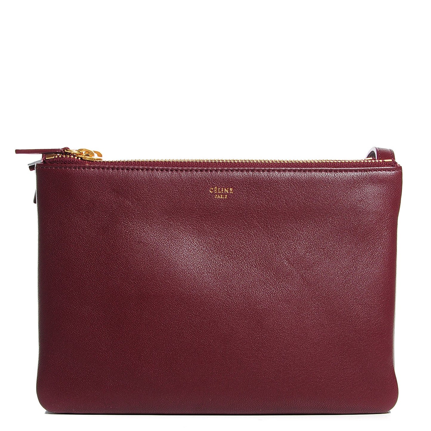 Smooth Lambskin Small Trio Crossbody Bag Burgundy