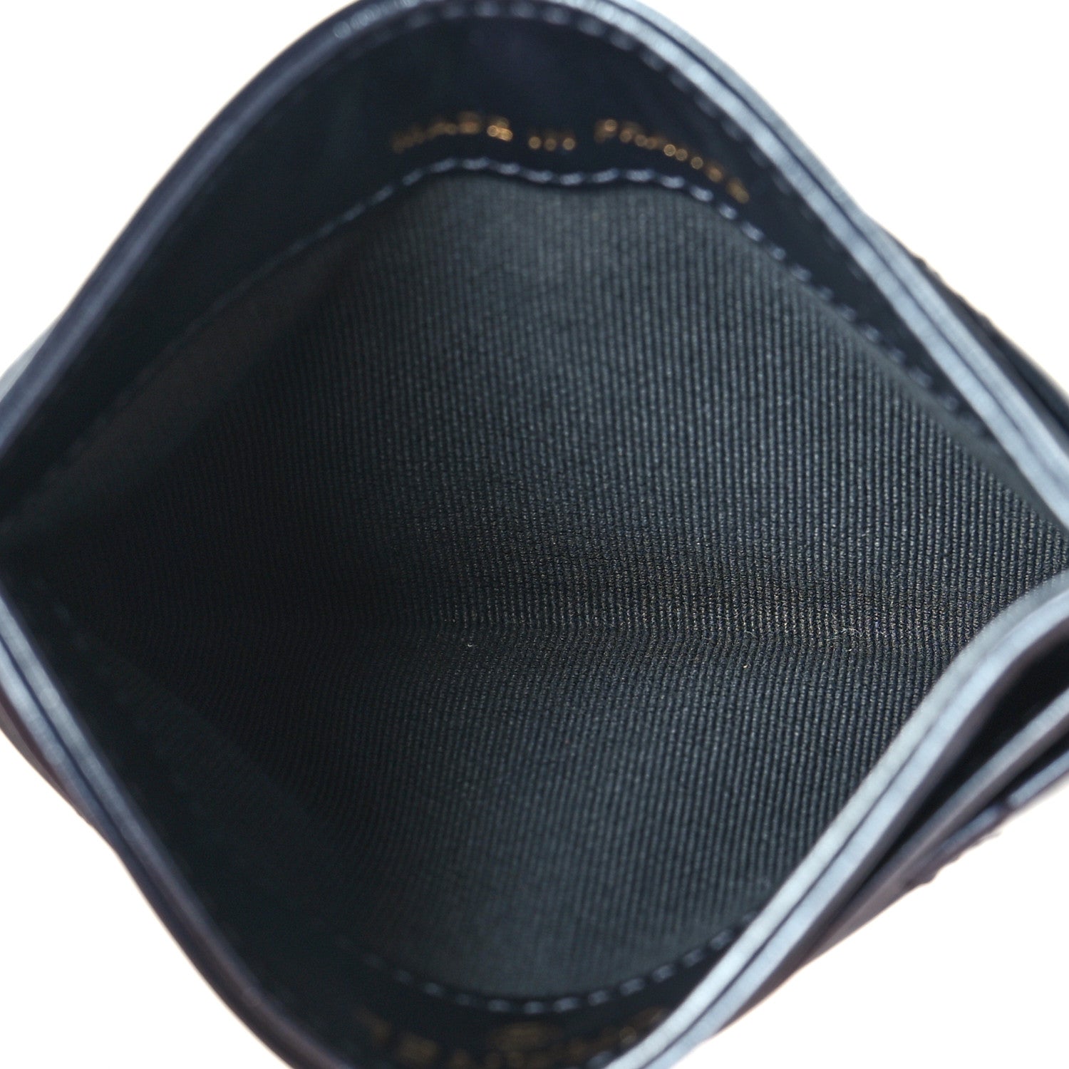 Chanel Metallic Lambskin Quilted Card Holder Dark Blue 5 of 9