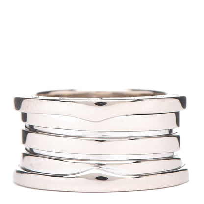 Bulgari 18K White Gold B.Zero1 3 Band Ring 53 6.25 1 of 5