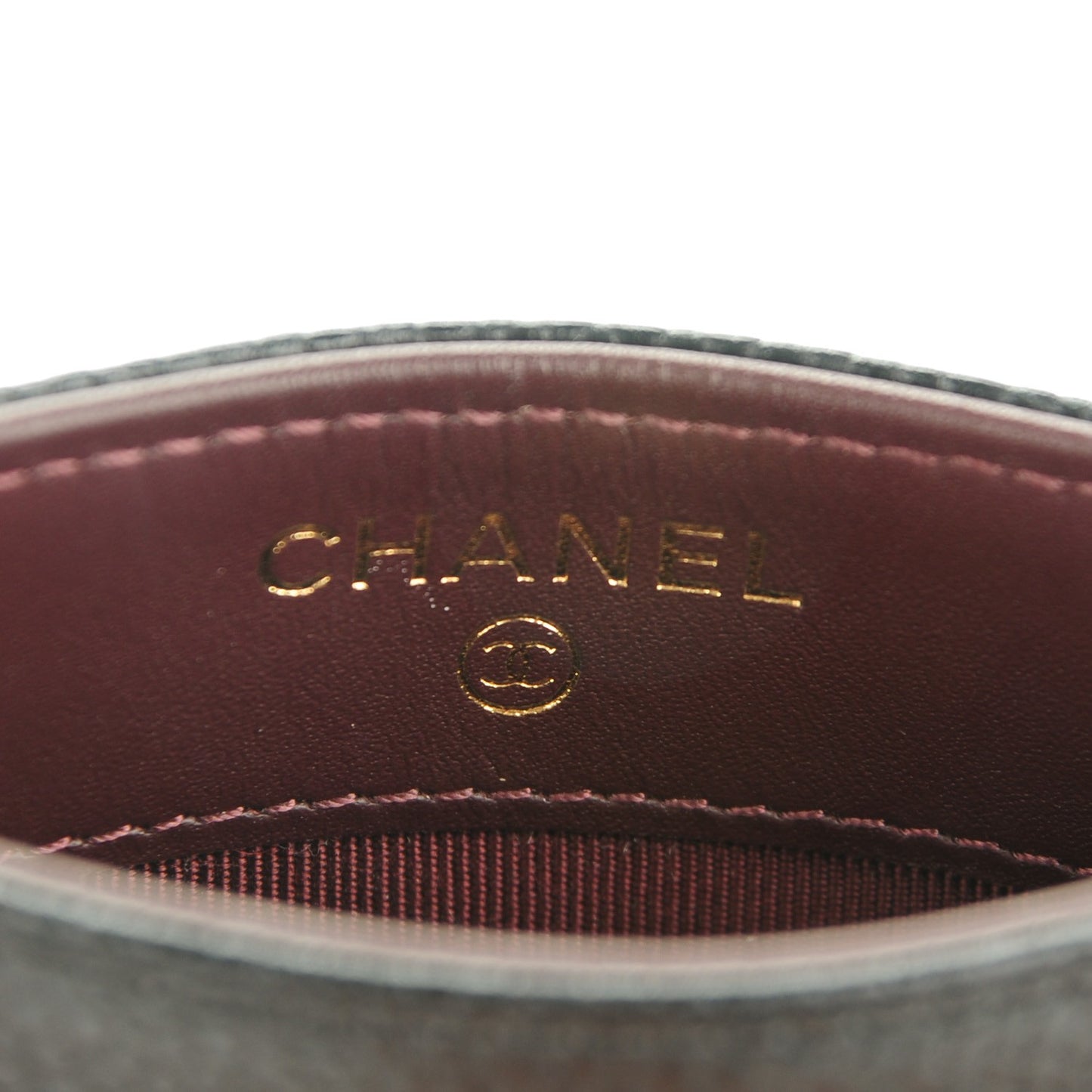 Caviar Quilted Card Holder Black