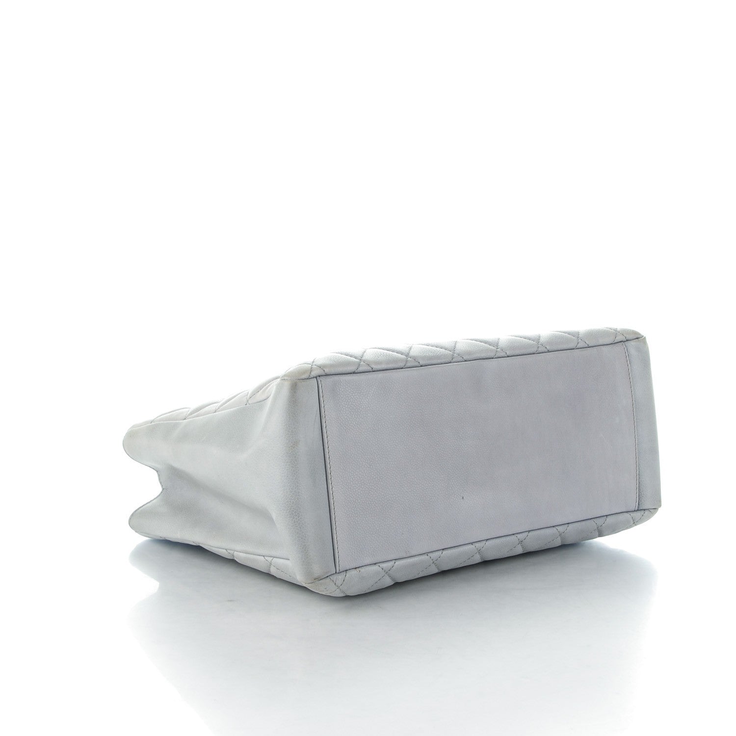 Chanel Caviar Quilted Grand Shopping Tote GST Light Grey 4 of 7