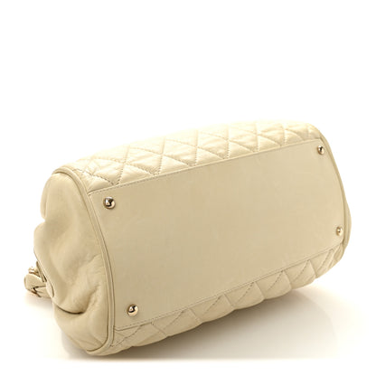 Chanel Distressed Lambskin Lady Braid Bowler Ivory 4 of 11