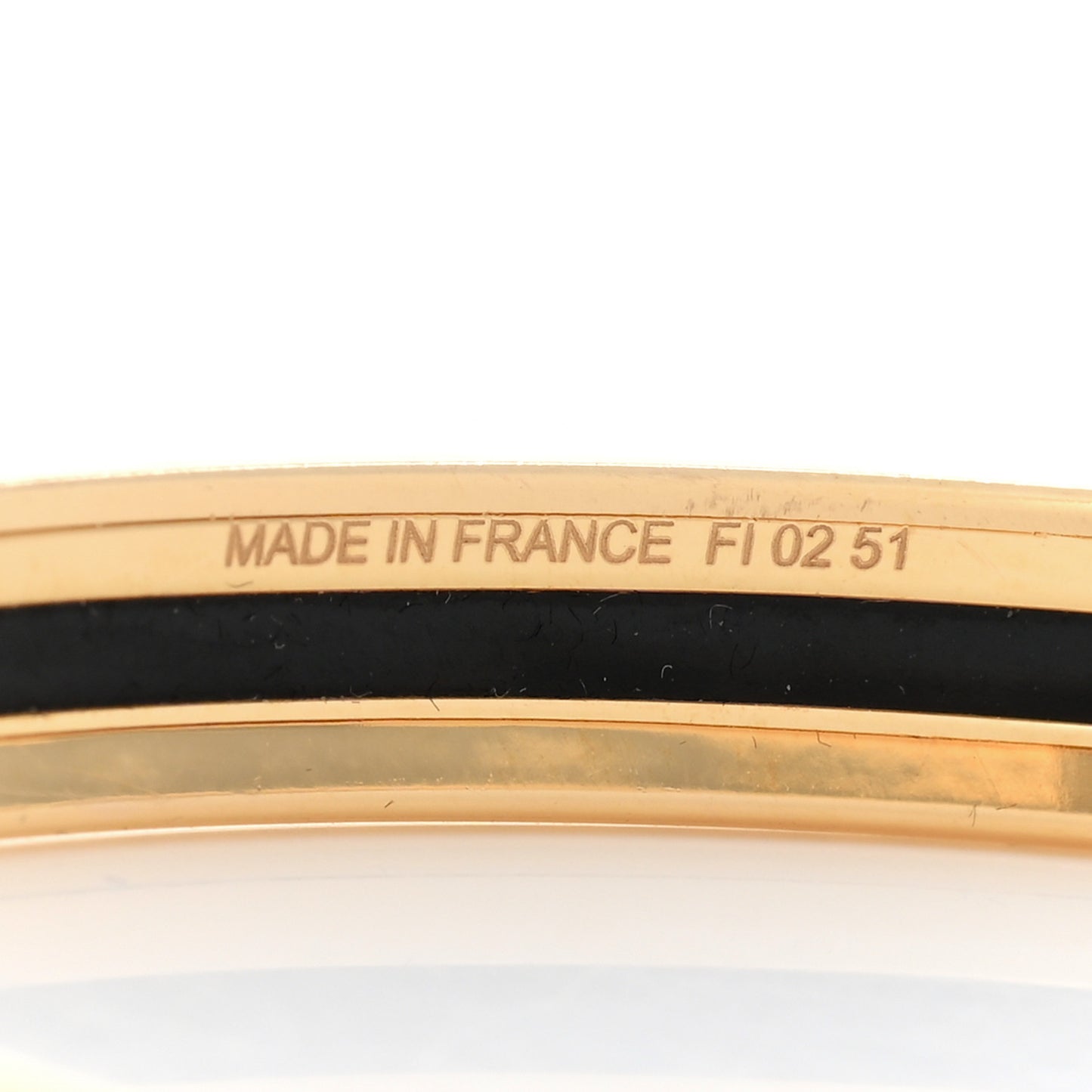 Enamel Printed Extra Narrow Bracelet 65 Creme
