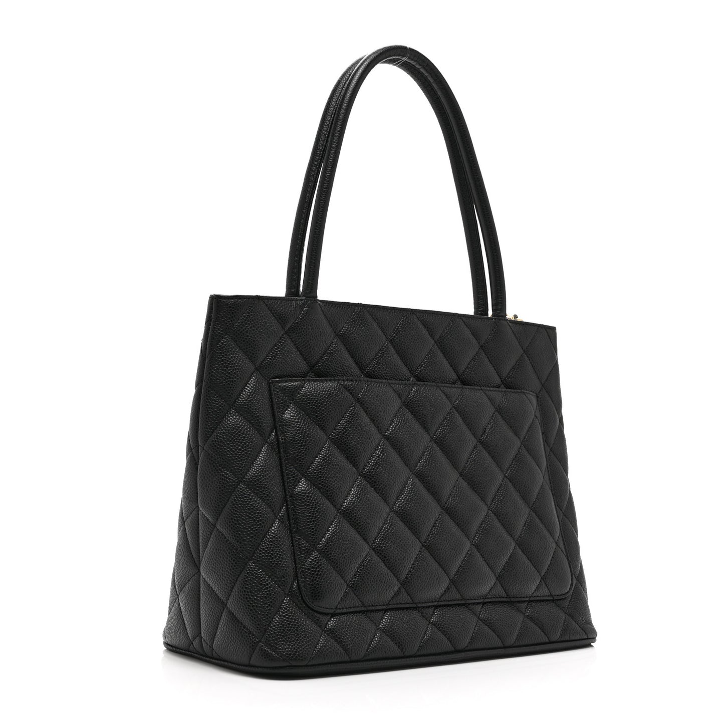 Caviar Quilted Medallion Tote Black