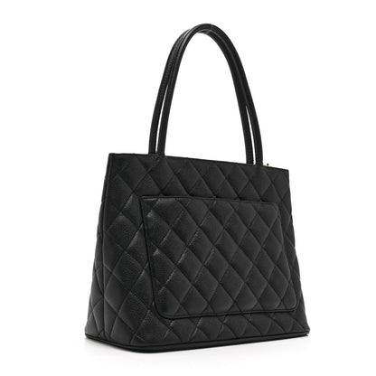 Chanel Caviar Quilted Medallion Tote Black 3 of 10