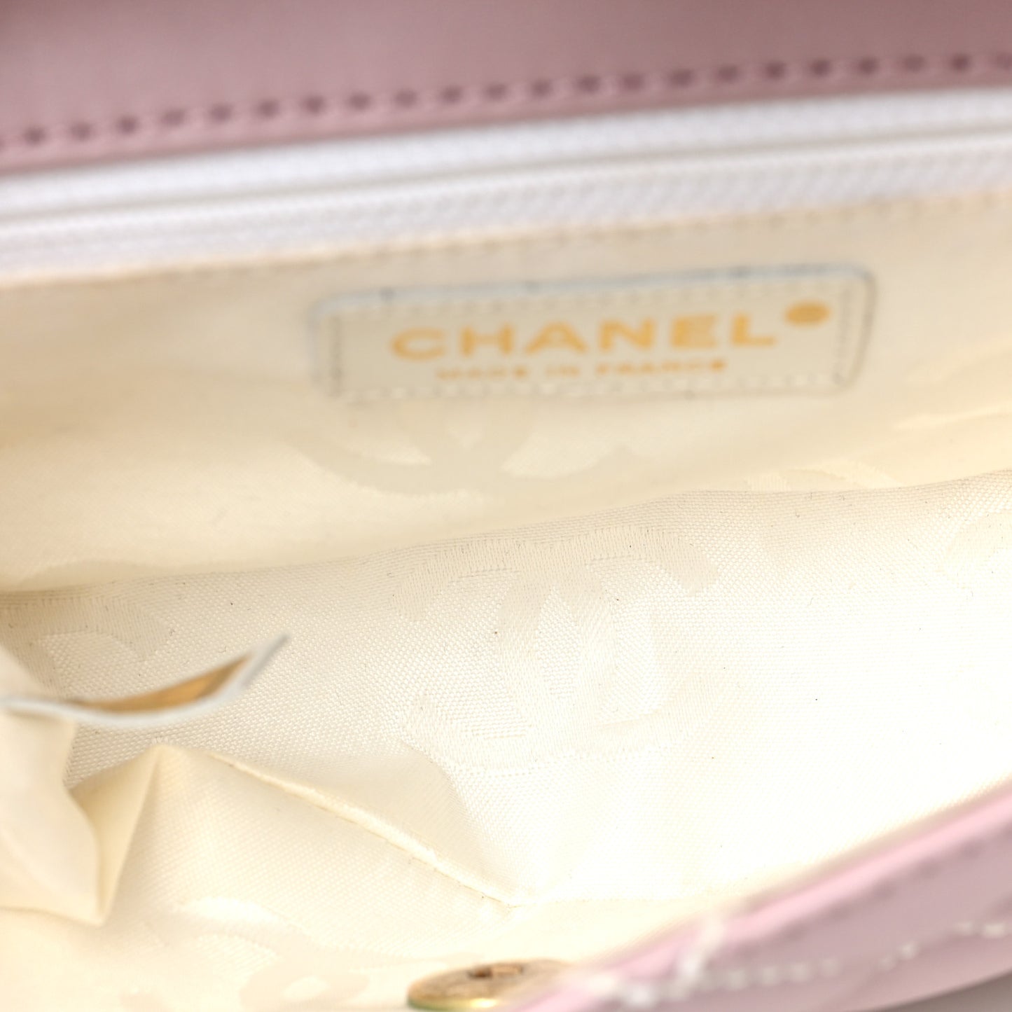 Calfskin Quilted Wild Stitch Mini Flap Light Purple