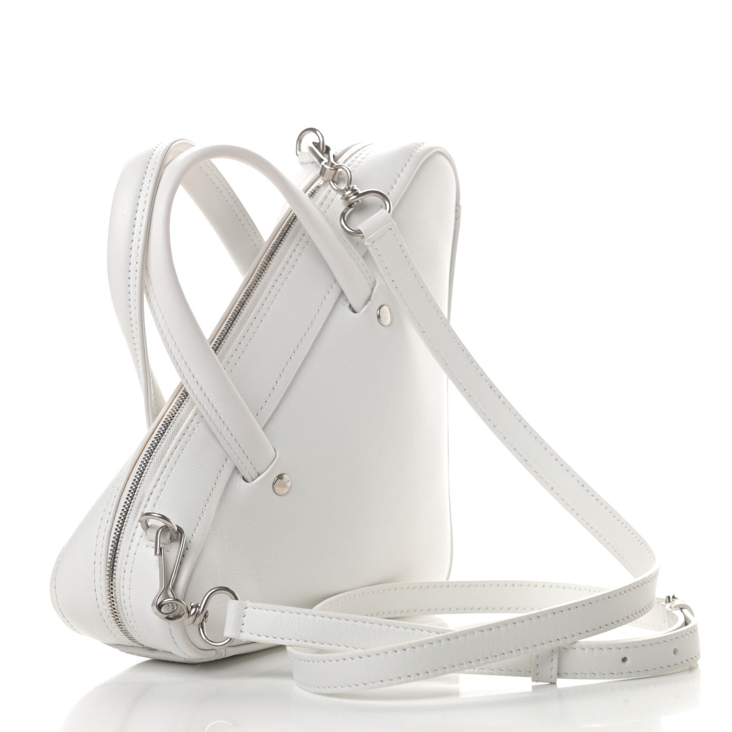 Calfskin XS Triangle Duffle White