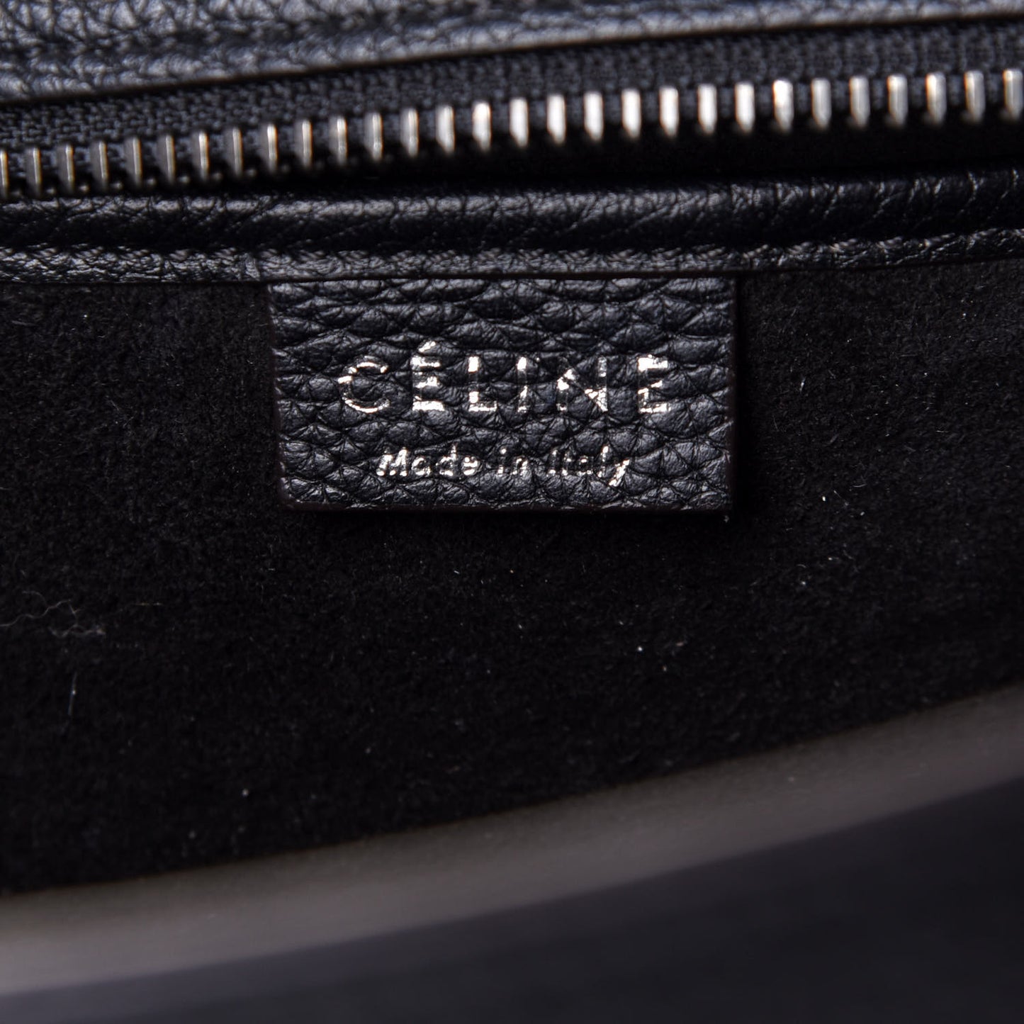 Drummed Calfskin Nano Luggage Black