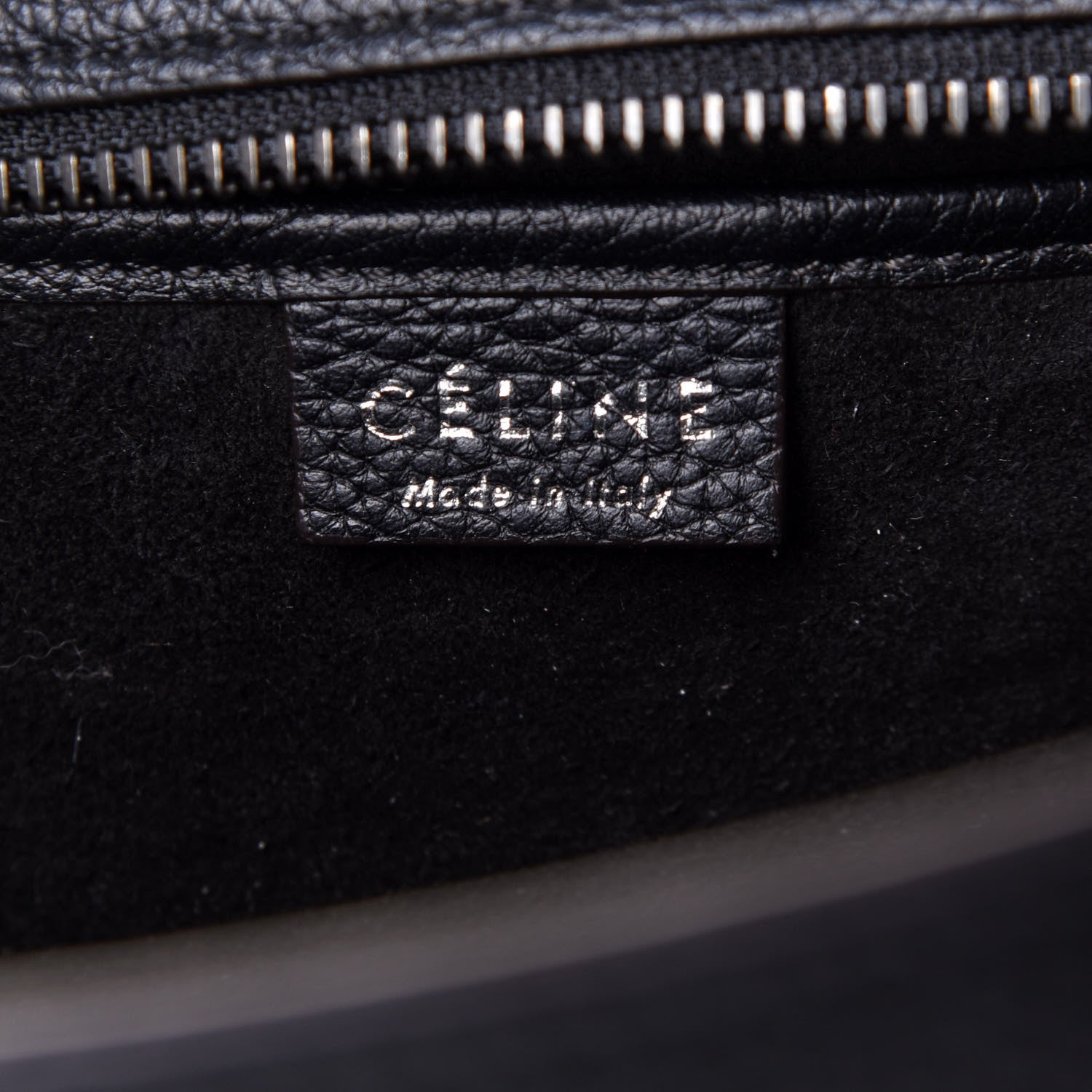 Celine Drummed Calfskin Nano Luggage Black 6 of 12