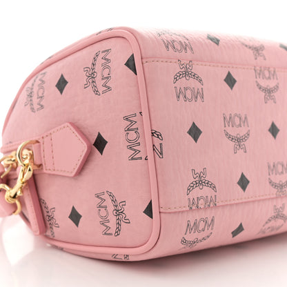 MCM Visetos Small Ella Boston Bag Soft Pink 9 of 10