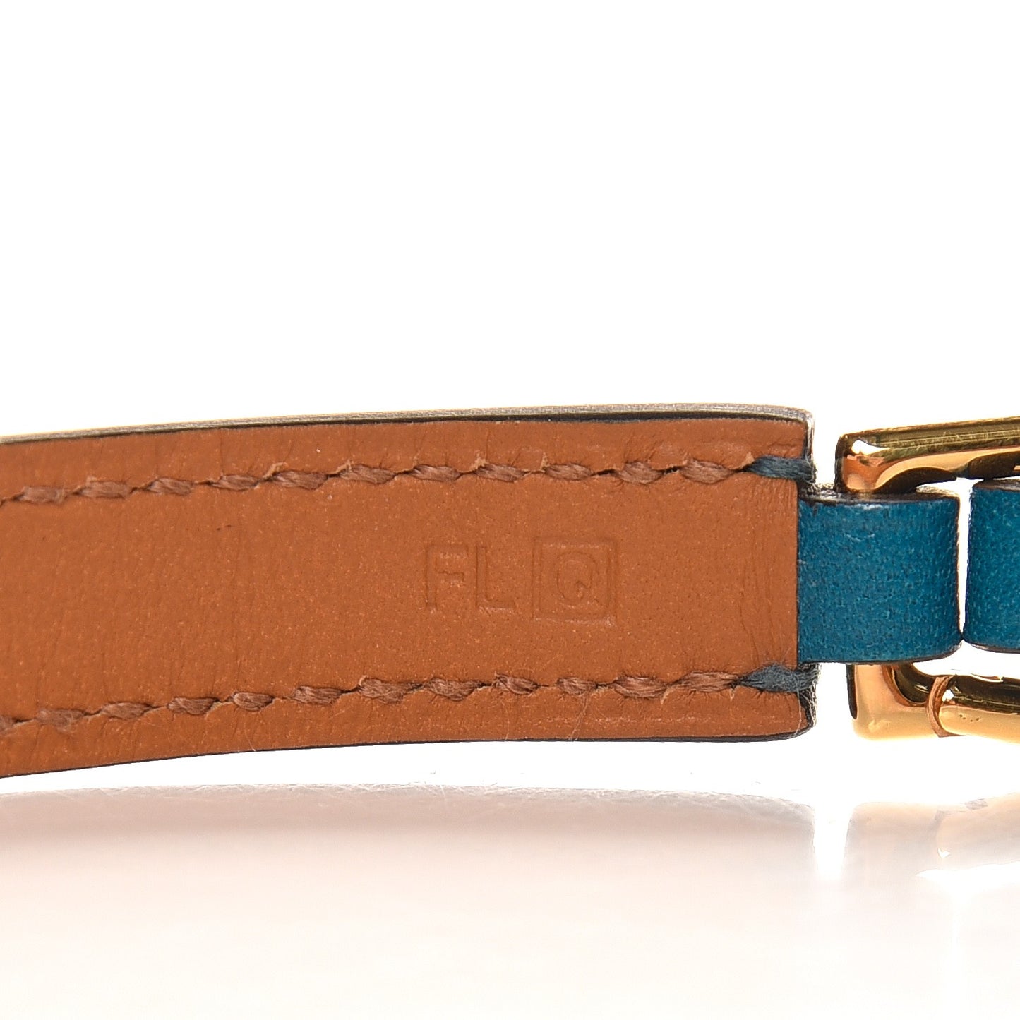 Tadelakt Rivale Double Tour Bracelet M Bleu Izmir