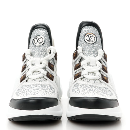 Louis Vuitton Calfskin Glitter LV Archlight Sneaker 38 White 2 of 10