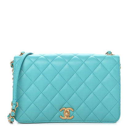 Chanel Calfskin Quilted Medium Everyday Chic Single Flap Turquoise 2 of 10
