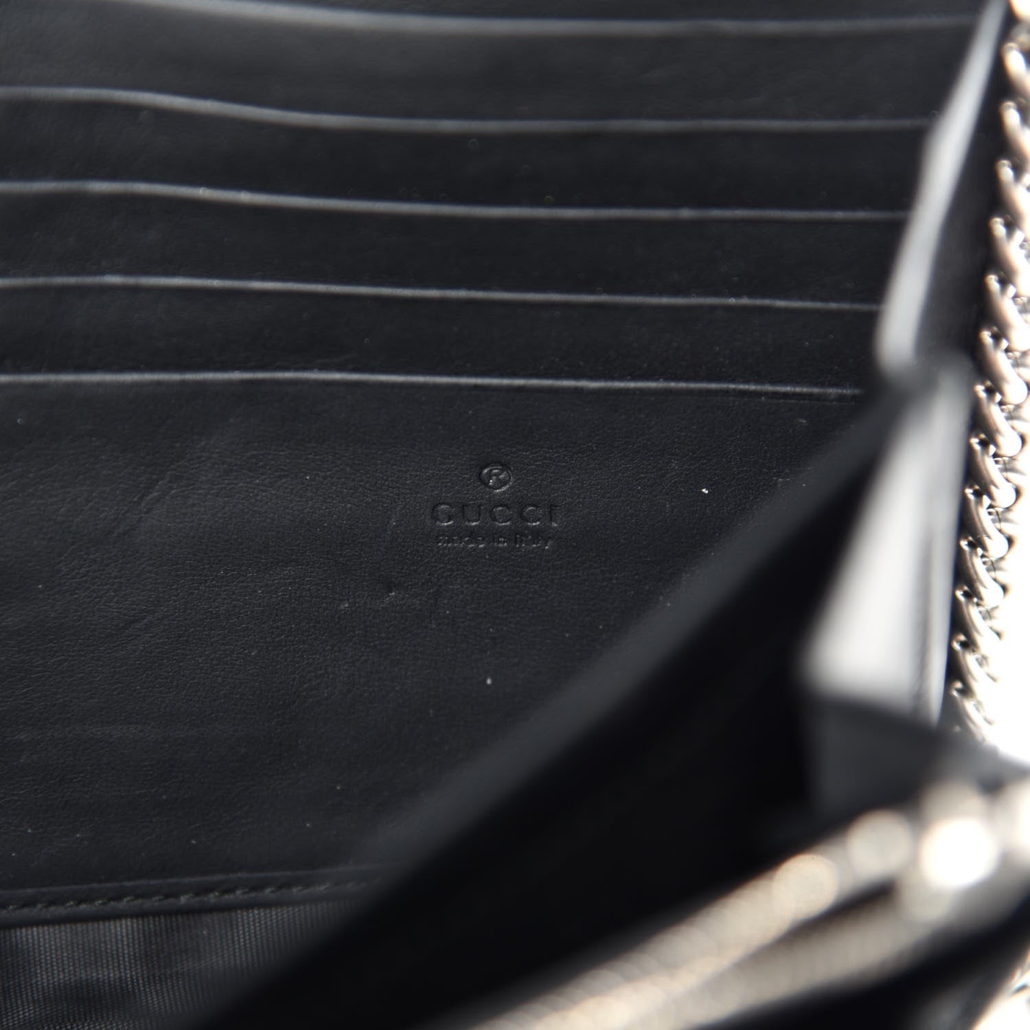 Gucci GG Supreme Monogram Mini Dionysus Chain Wallet Beige Black 8 of 11