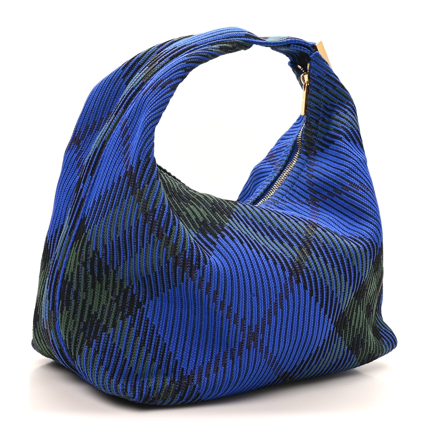 Burberry Canvas Knitted Check Peg Medium Duffle Bag Knight 3 of 11
