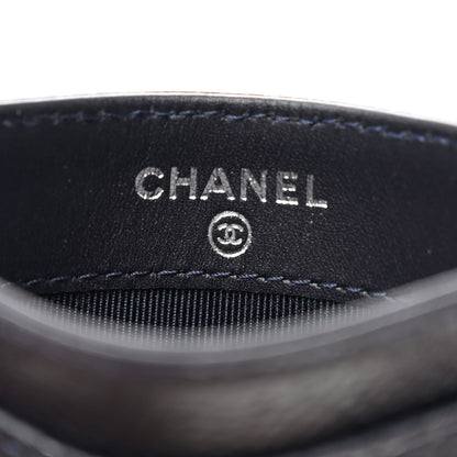 Chanel Caviar Quilted Card Holder Navy 6 of 8