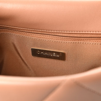 Chanel Lambskin Quilted Large Chanel 19 Flap Brown 8 of 10