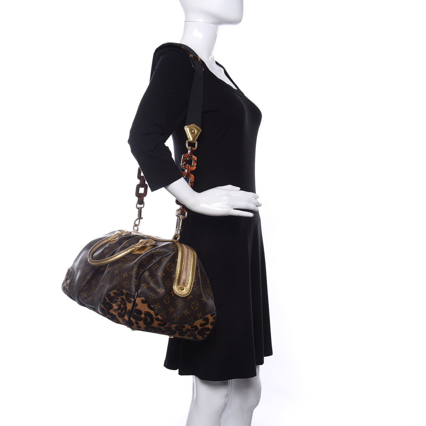 Monogram Leopard Stephen Bag