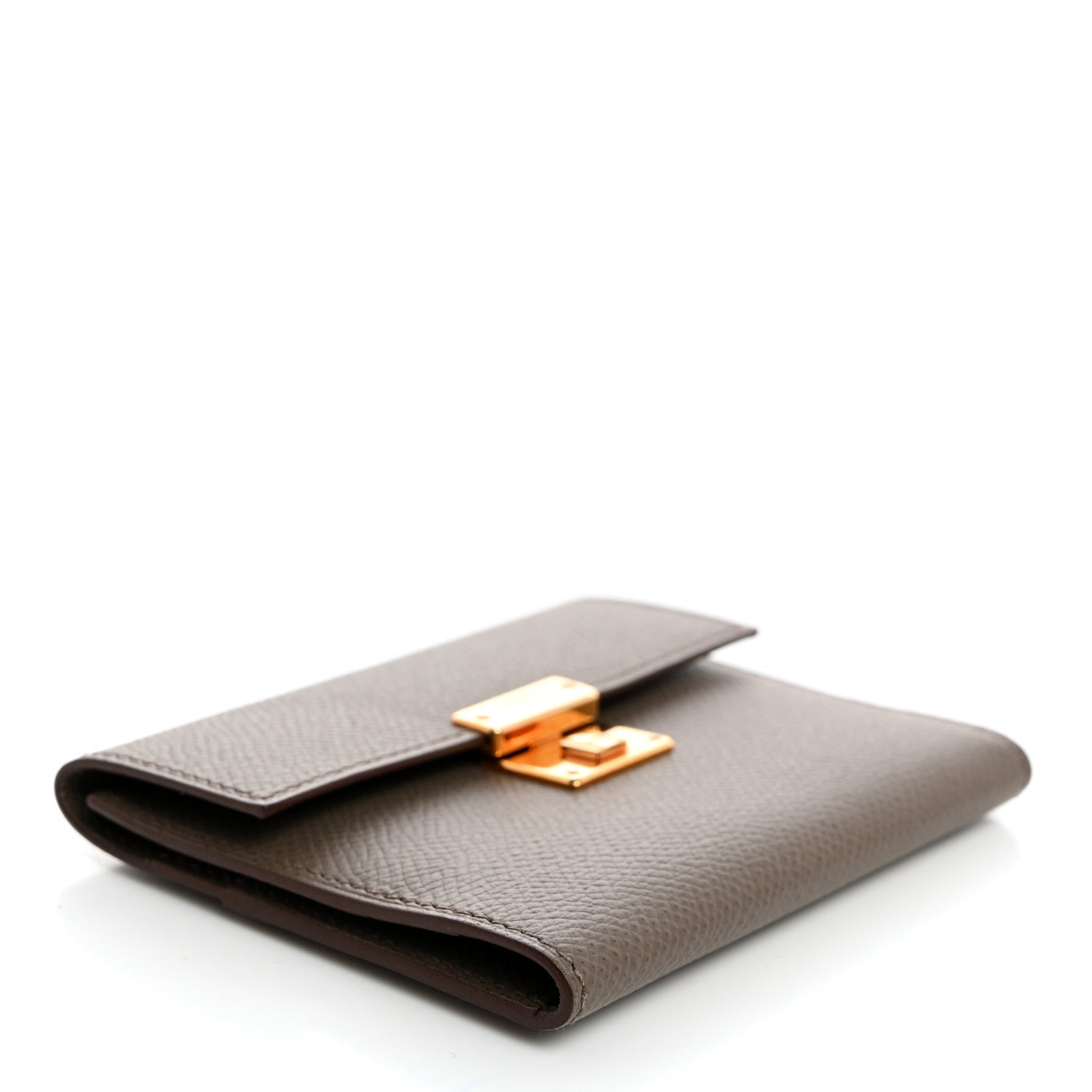 Hermes Epsom Clic Mini Card Holder Etain 4 of 7