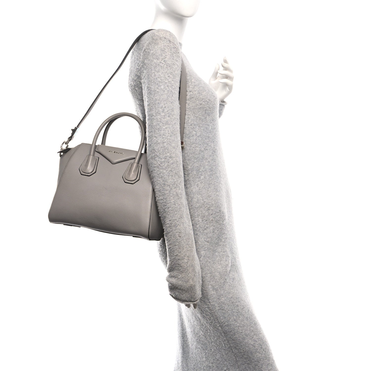Givenchy Sugar Goatskin Small Antigona Pearl Grey 2 of 10