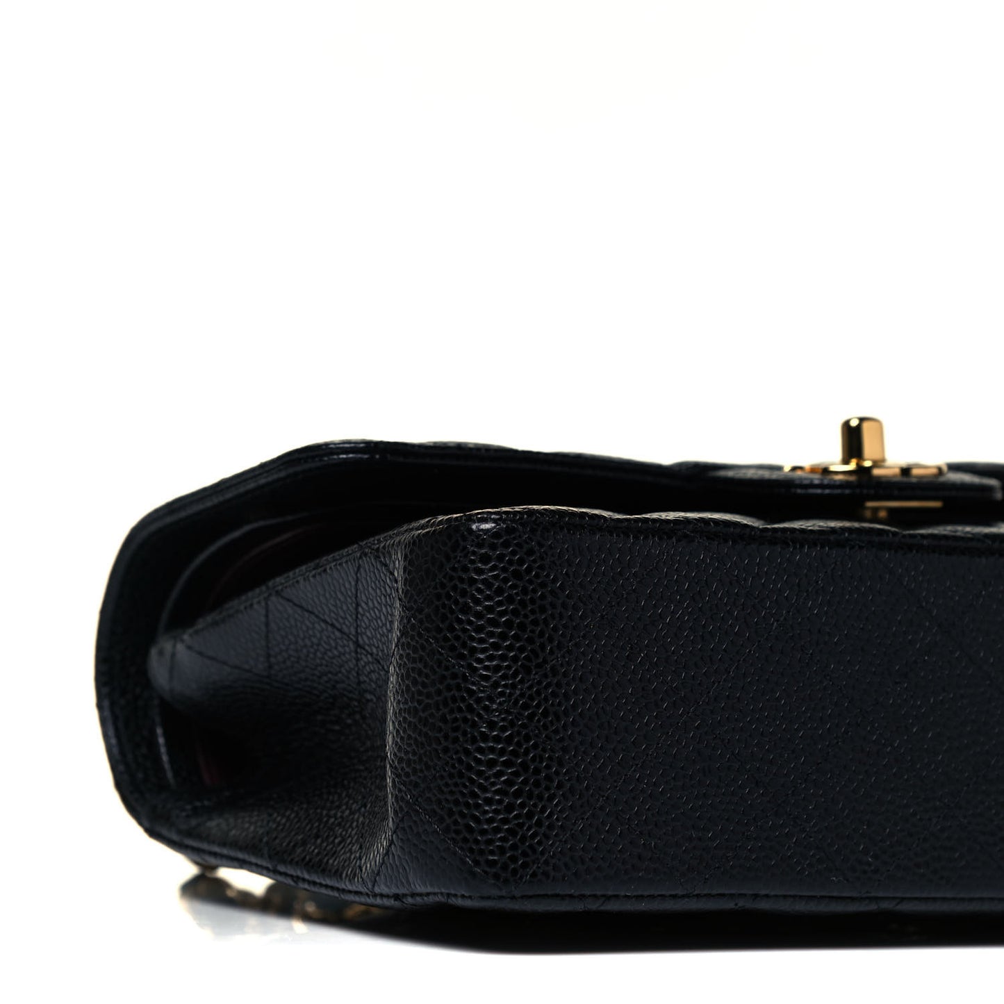 Caviar Quilted Small Double Flap Black