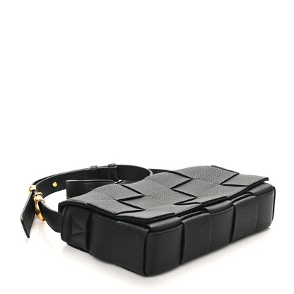 Bottega Veneta Grained Calfskin Maxi Intrecciato Cassette Crossbody Bag Black 4 of 9