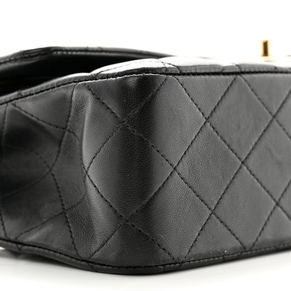Chanel Lambskin Quilted Medium Double Flap Black 9 of 11