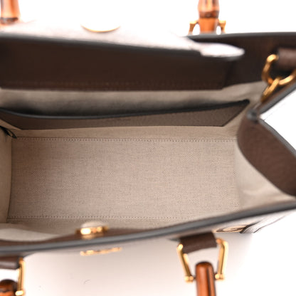 Gucci Monogram Jumbo GG Textured Dollar Calfskin Small Diana Tote Bag Camel Ebony New Acero Pomegranate Red 5 of 9