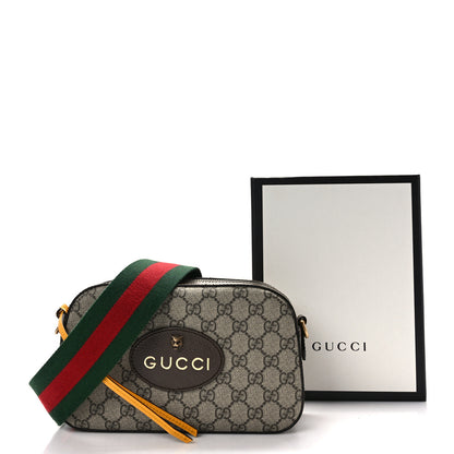 Gucci GG Supreme Monogram Web Neo Vintage Shoulder Bag Beige New Acero Crop 10 of 10