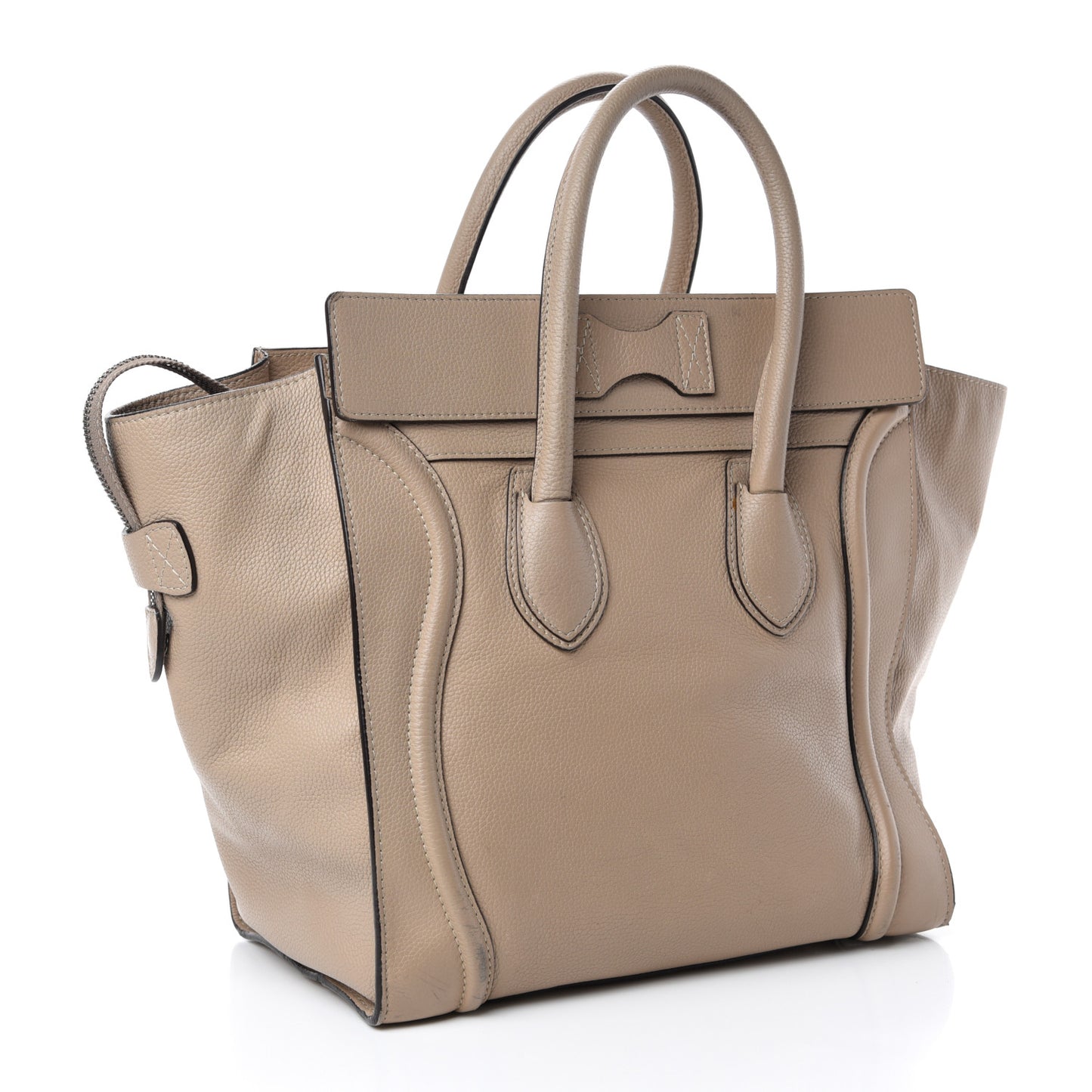 Drummed Calfskin Mini Luggage Dune