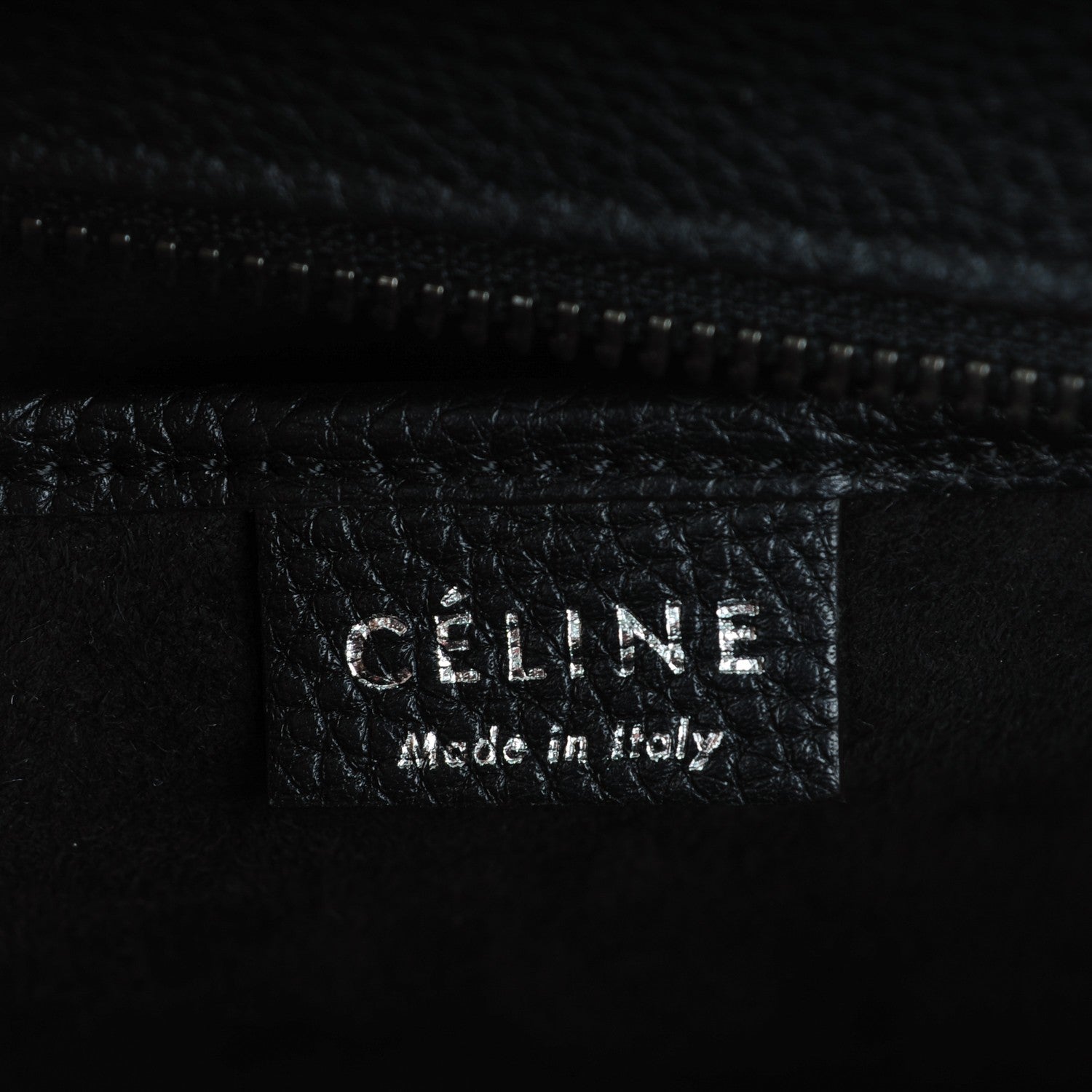Celine Drummed Calfskin Nano Luggage Black 7 of 7
