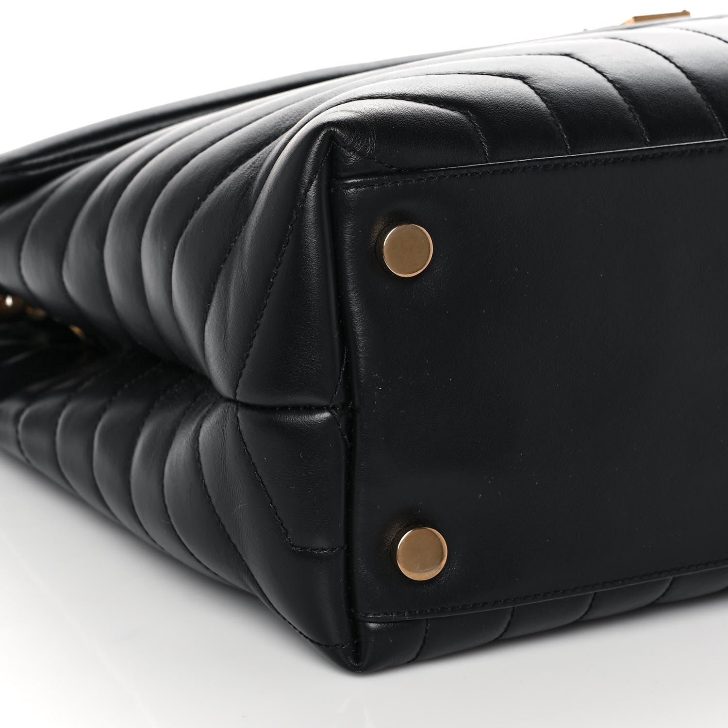 Saint Laurent Calfskin Y Quilted Monogram Large Loulou Chain Satchel Black 10 of 12