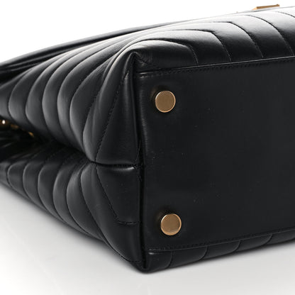 Saint Laurent Calfskin Y Quilted Monogram Large Loulou Chain Satchel Black 10 of 12