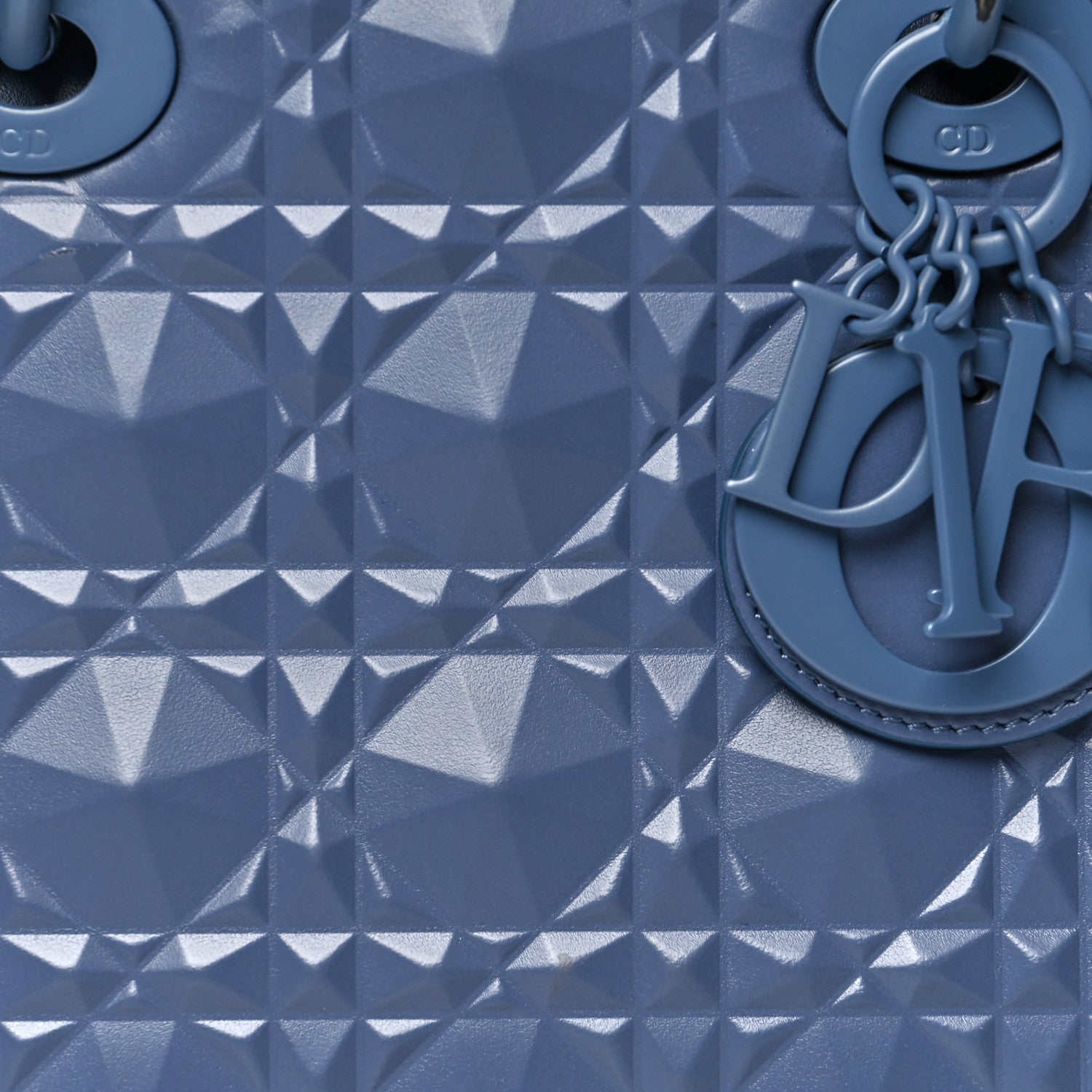 Christian Dior Calfskin Cannage Diamond Small My ABCDior Blue 14 of 18
