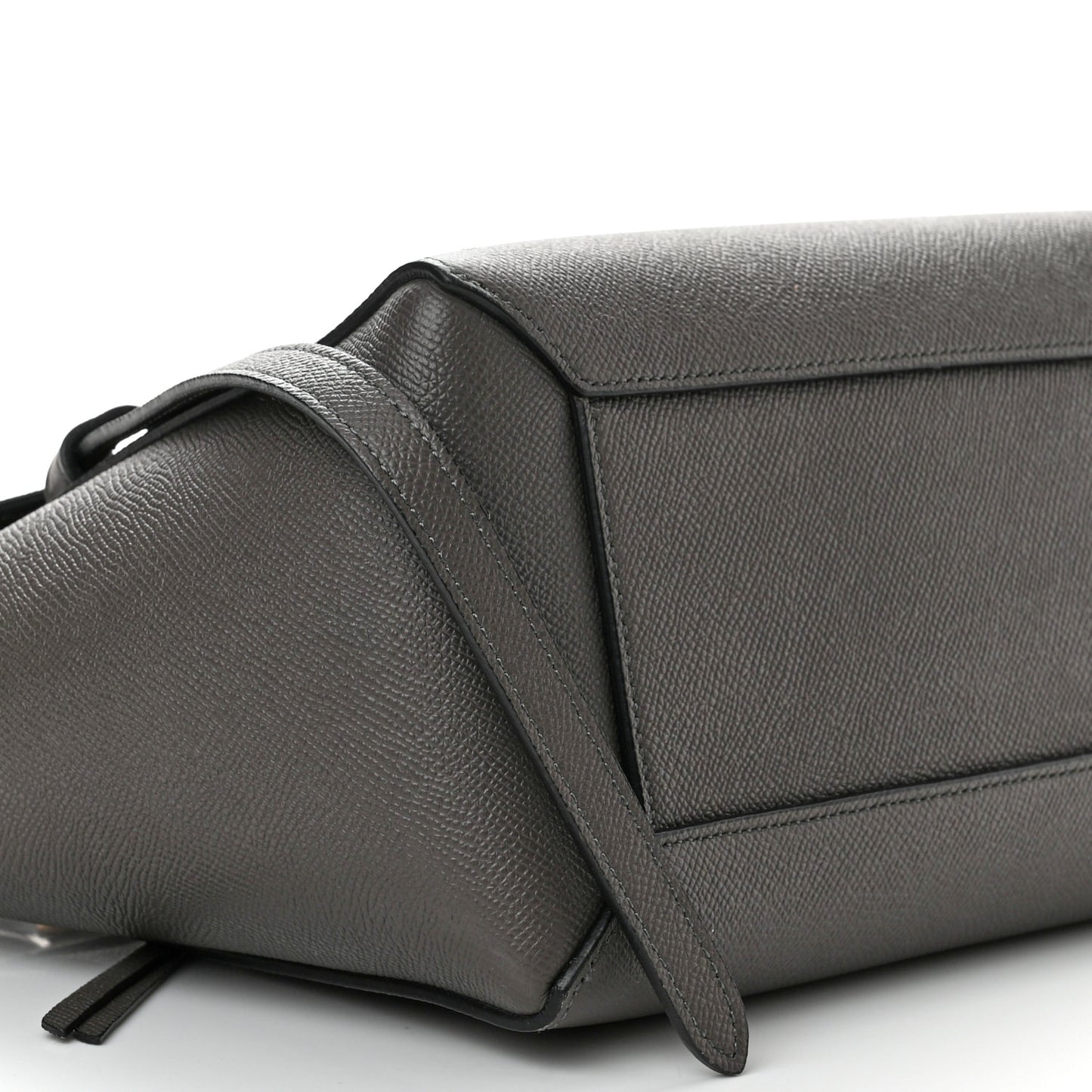 Baby Grained Calfskin Micro Belt Bag Grey