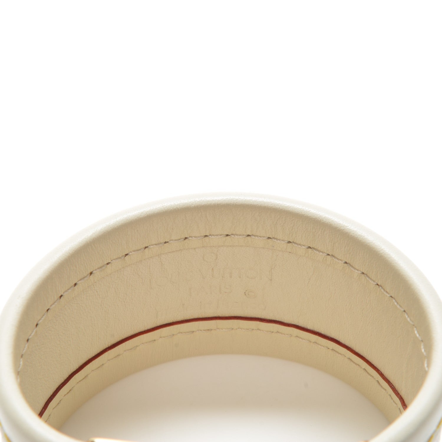 Louis Vuitton Chèvre Suhali S Lock Bracelet M White 6 of 8