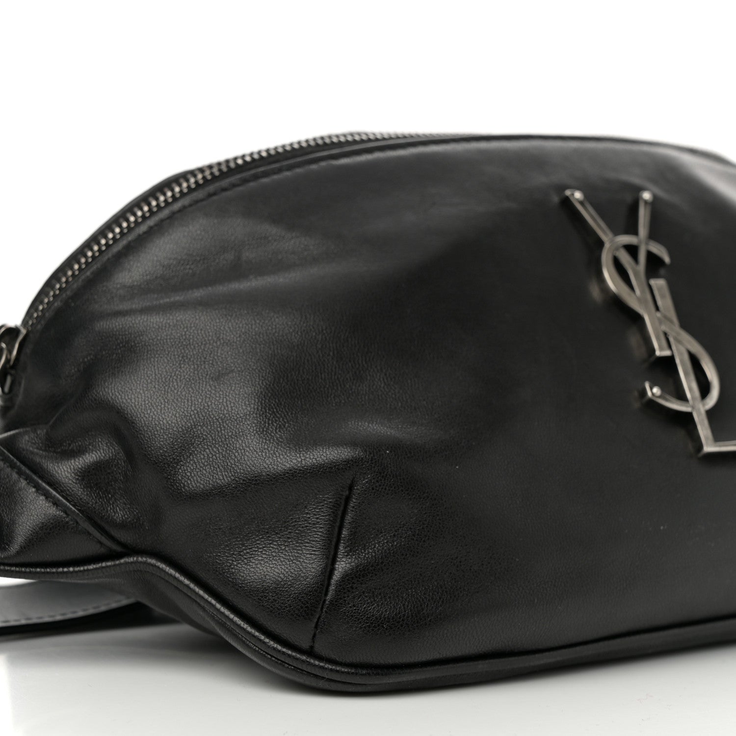 Saint Laurent Calfskin Monogram Belt Bag Black 9 of 18