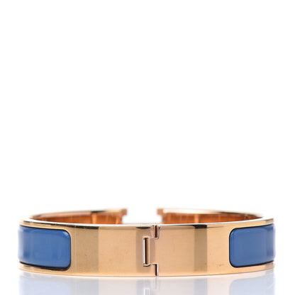 Hermes Enamel Narrow Clic Clac H Bracelet PM Bleu Turquin 3 of 4