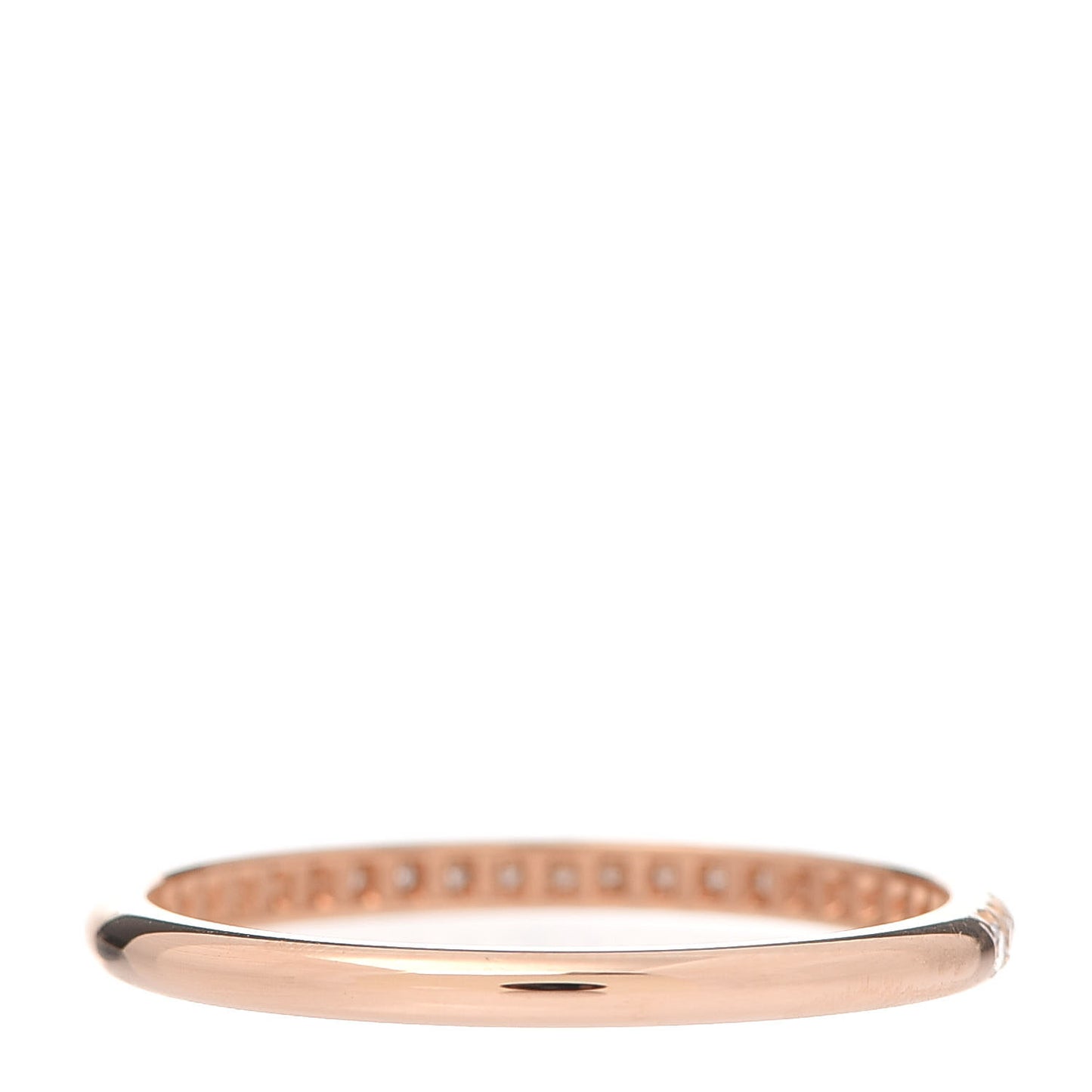 18K Rose Gold Diamond .20ctw Soleste Half Eternity Band Ring 62 10