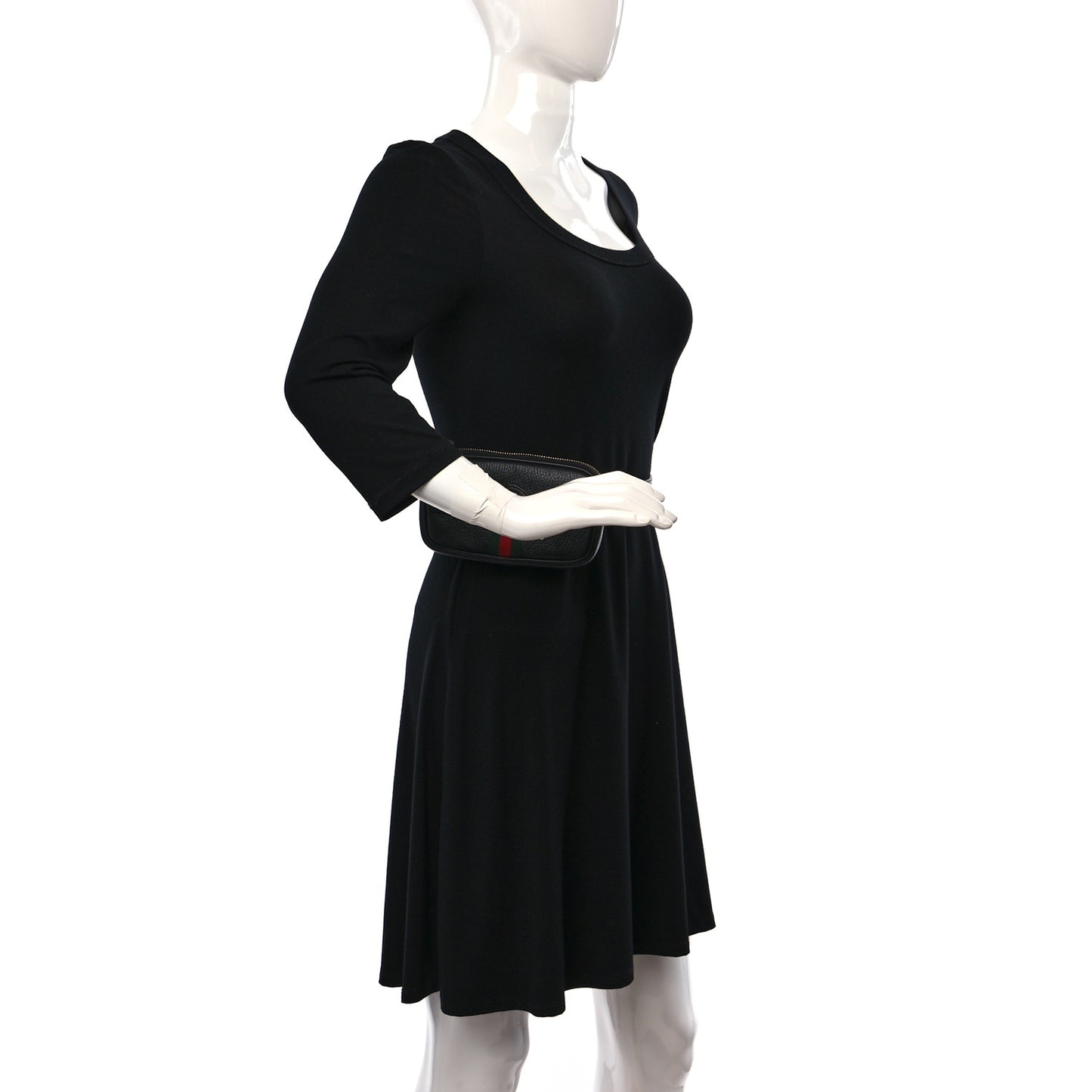 Grained Calfskin Ophidia Belted iPhone Case 75 30 Black