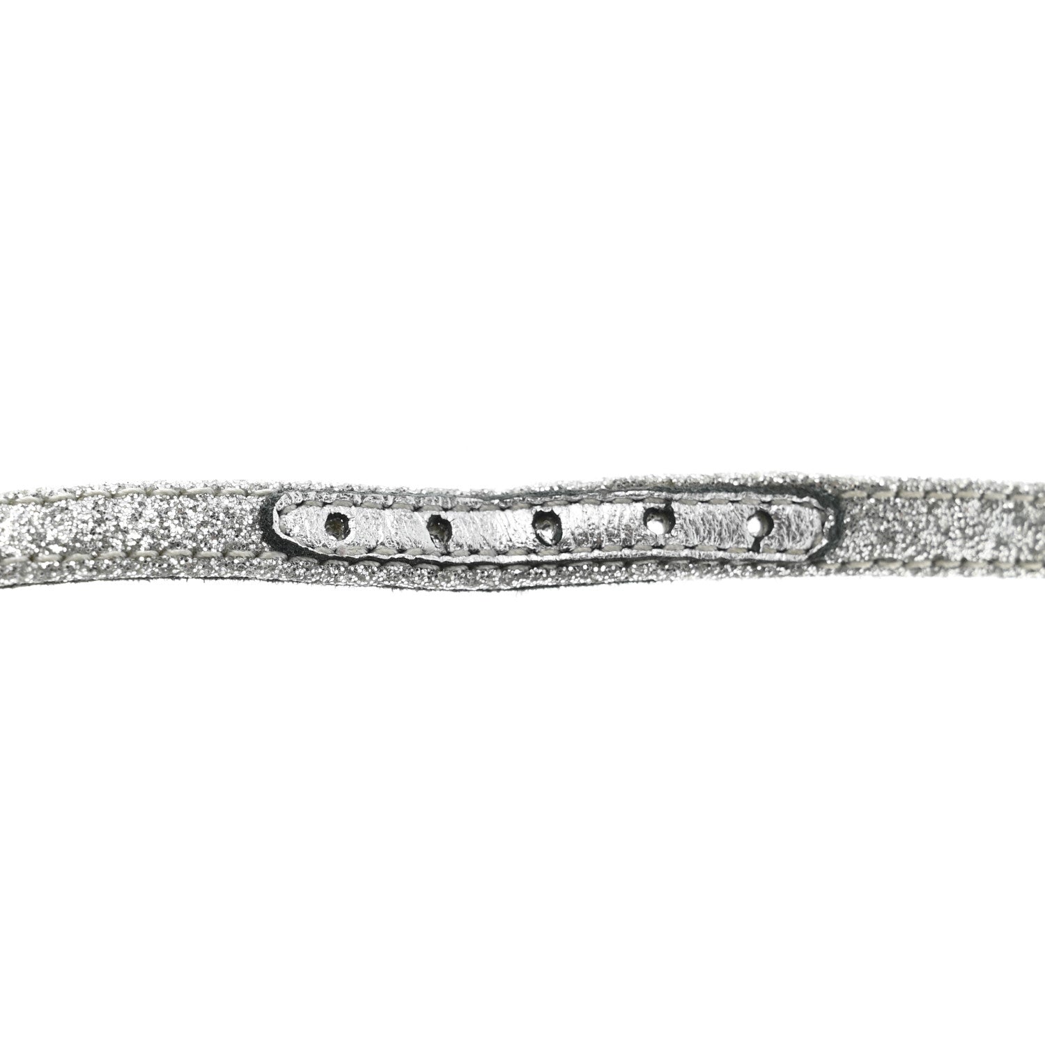 Saint Laurent Glitter Amber 105 Ankle Strap Sandals 37.5 Silver 12 of 13
