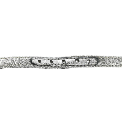 Saint Laurent Glitter Amber 105 Ankle Strap Sandals 37.5 Silver 12 of 13