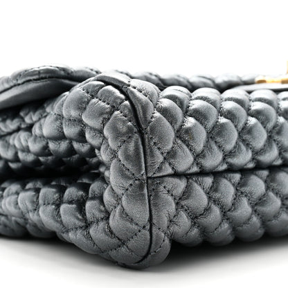Chanel Metallic Calfskin Micro Quilted Small Flap Blue 10 of 11