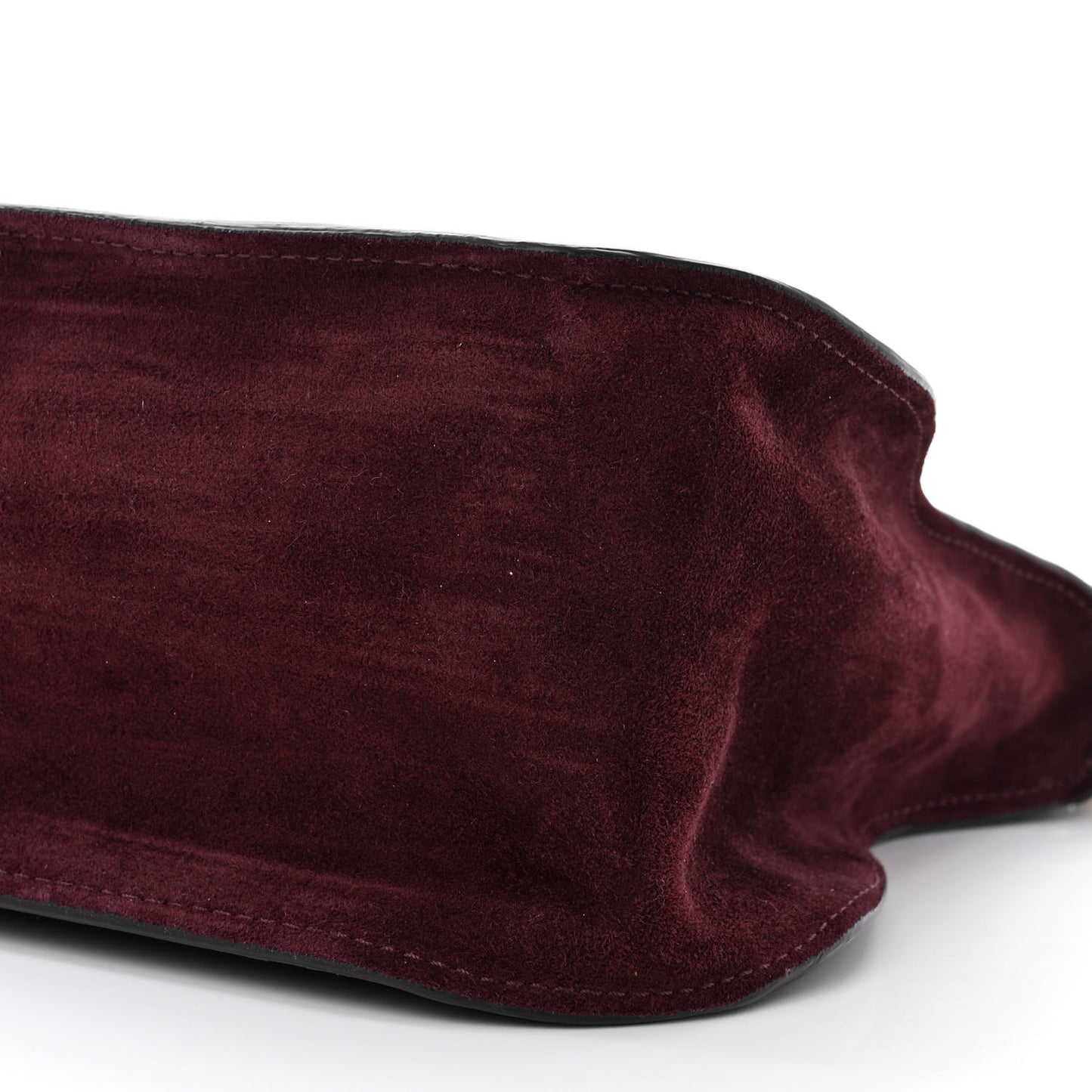 Suede Calfskin Braided Medium Marcie Double Carry Burgundy