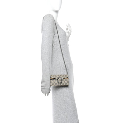Gucci GG Supreme Monogram Super Mini Dionysus Shoulder Bag Taupe 2 of 9