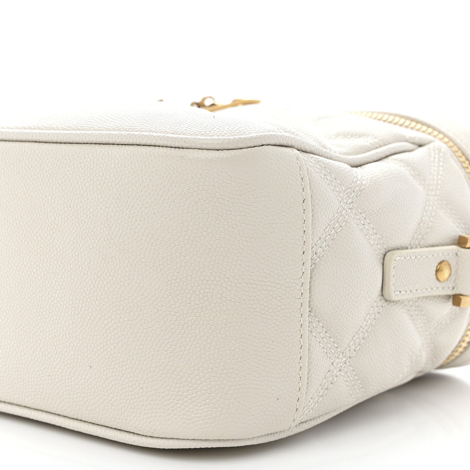 Saint Laurent Grain de Poudre Quilted 80's Vanity Bag Crema Soft Crema Soft 10 of 10
